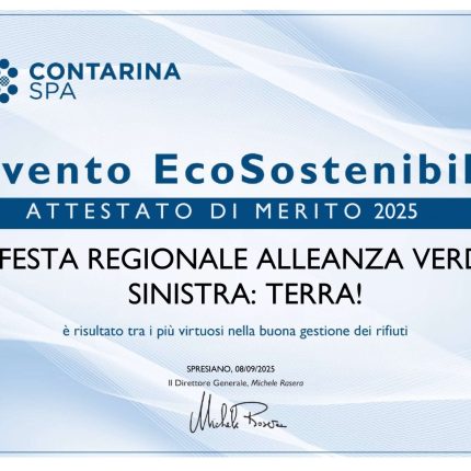 Andrea Zanoni e Giulia Princivalli (AVS): La Festa “Terra!” di AVS Treviso è un modello di sostenibilità certificata da Contarina Spa, contro la narrazione che vede l’ecologia come un ostacolo