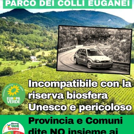 Rally sui Colli Euganei, Europa Verde Padova chiede lo stop